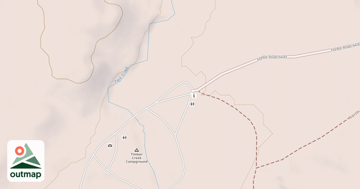 Map of NCT TRAILHEAD - TIMBER CREEK