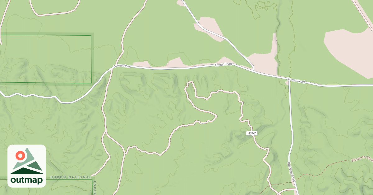Map of Mack - Bull Gap Trail