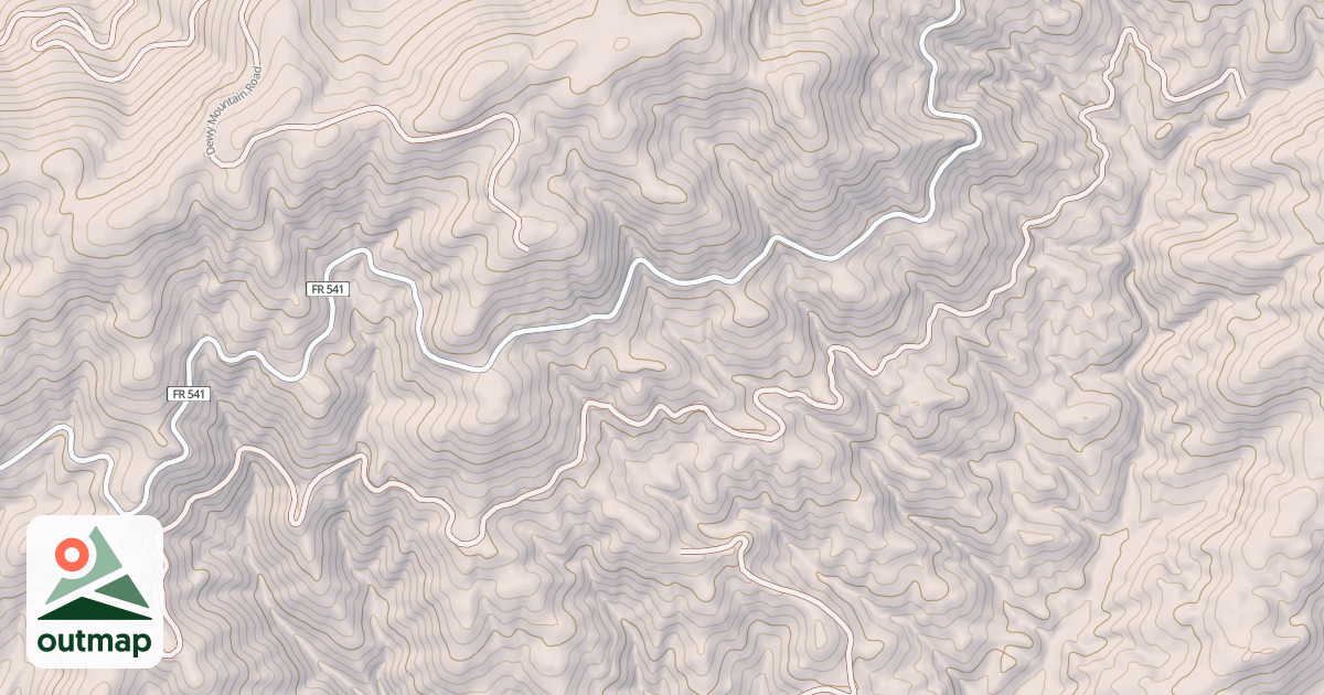 Map of DEWEY CONTOUR