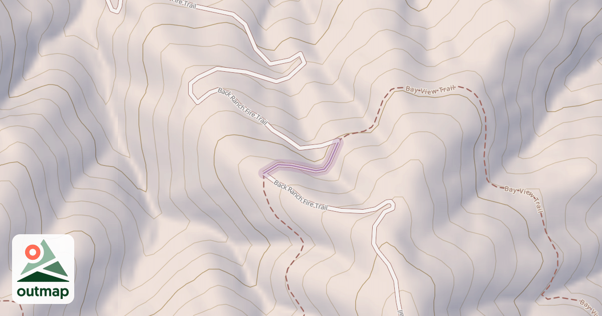 Map of Back Ranch Fire Trail