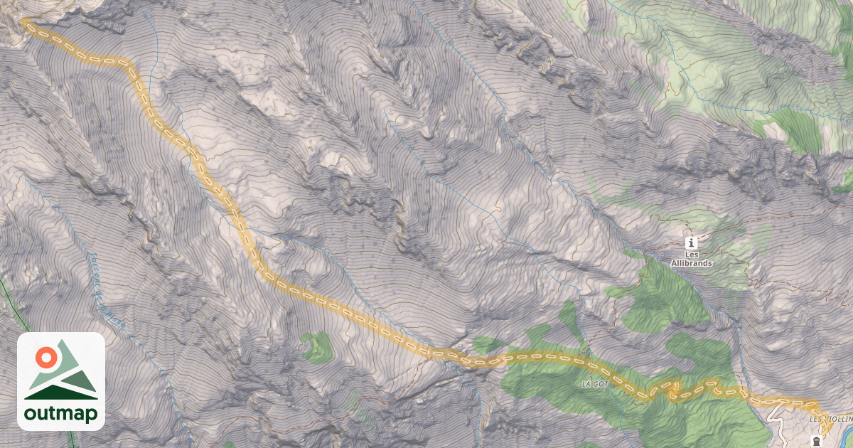 Map of Crête de Dormillouse — Les Viollins