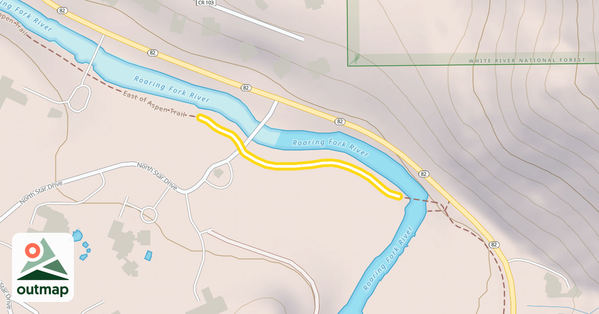 Map of East of Aspen Trail