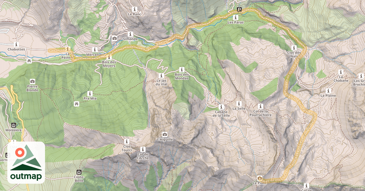 Map of Le Piolit — Le Peintre