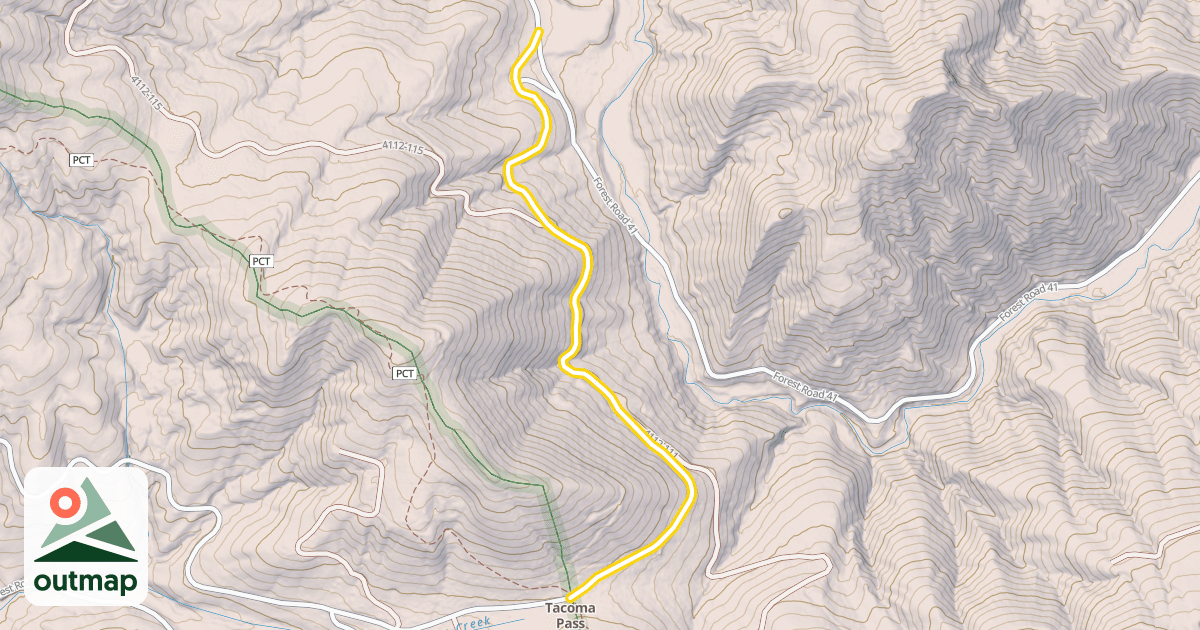 Map of Forest Road 4112