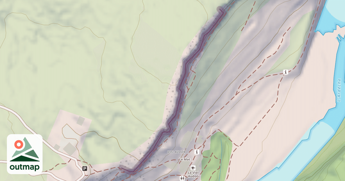 Map of Escalade Balazuc Le Viel Audon
