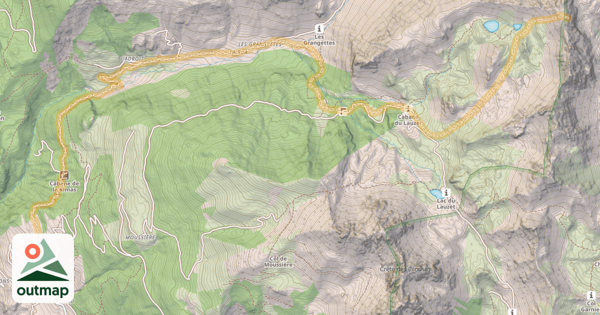 Map of Chalanches — Le Villard
