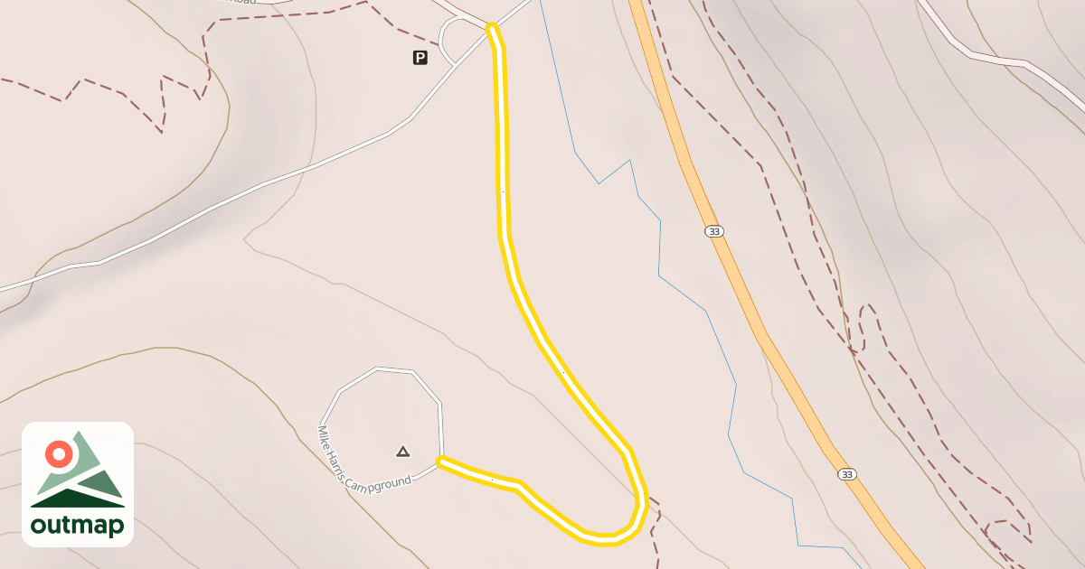 Map of Mike Harris Campground