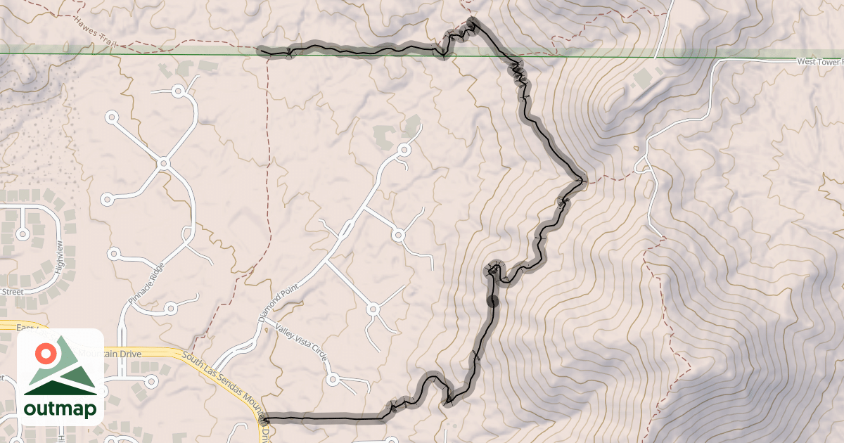 Map of Hawes Loop Trail