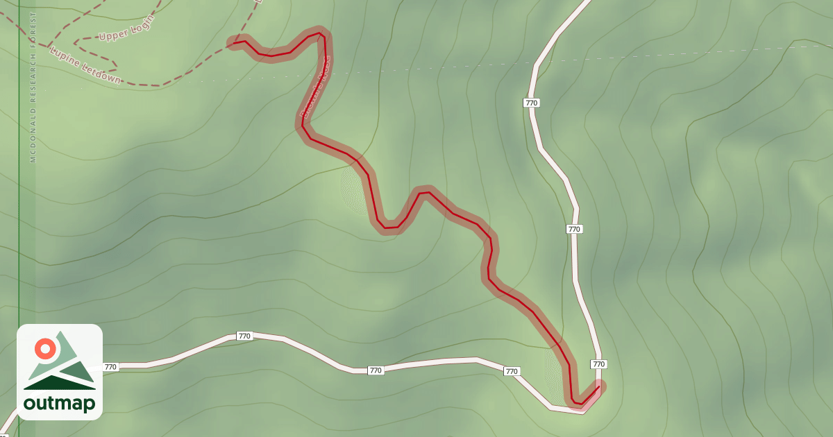 Map of Brown's Nose