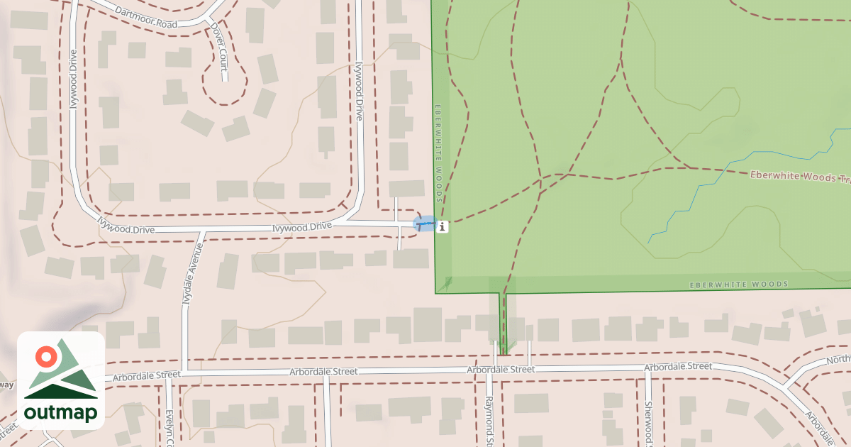 Map of Eberwhite Woods Trail