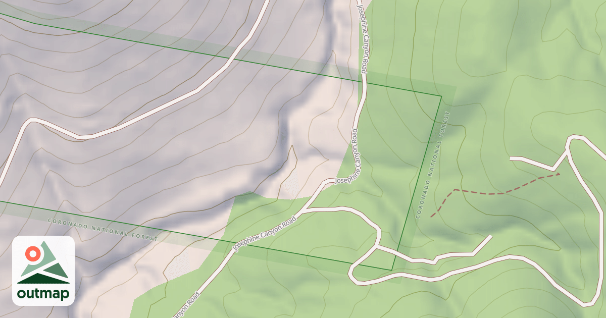 Map of JOSEPHINE CANYON