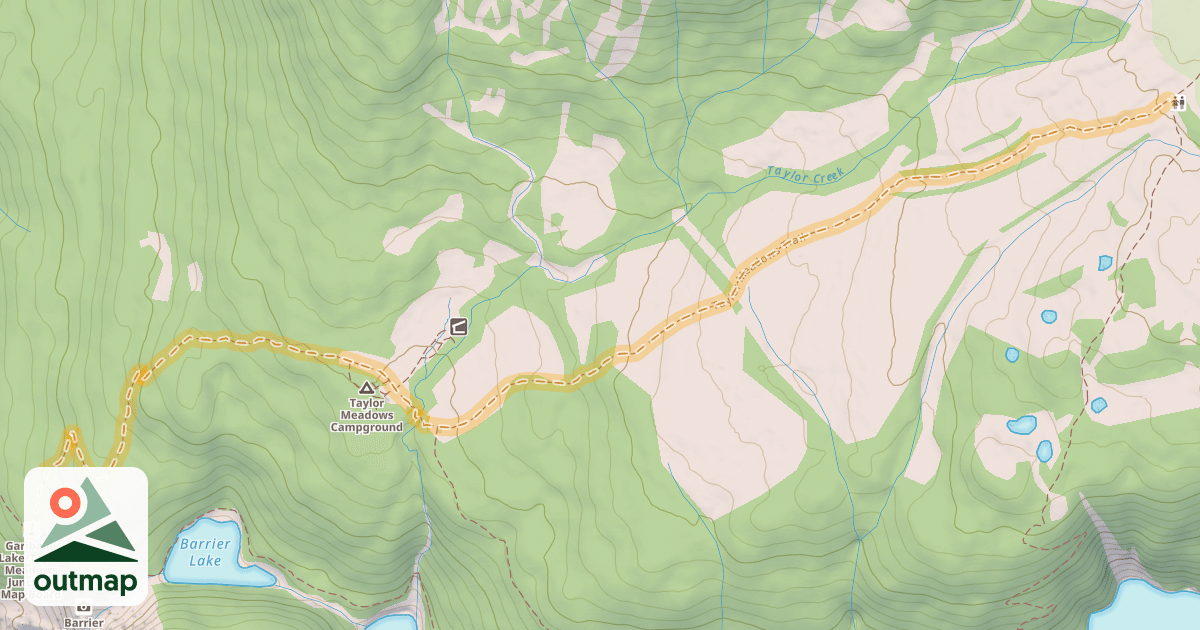 Map of Taylor Meadows Trail