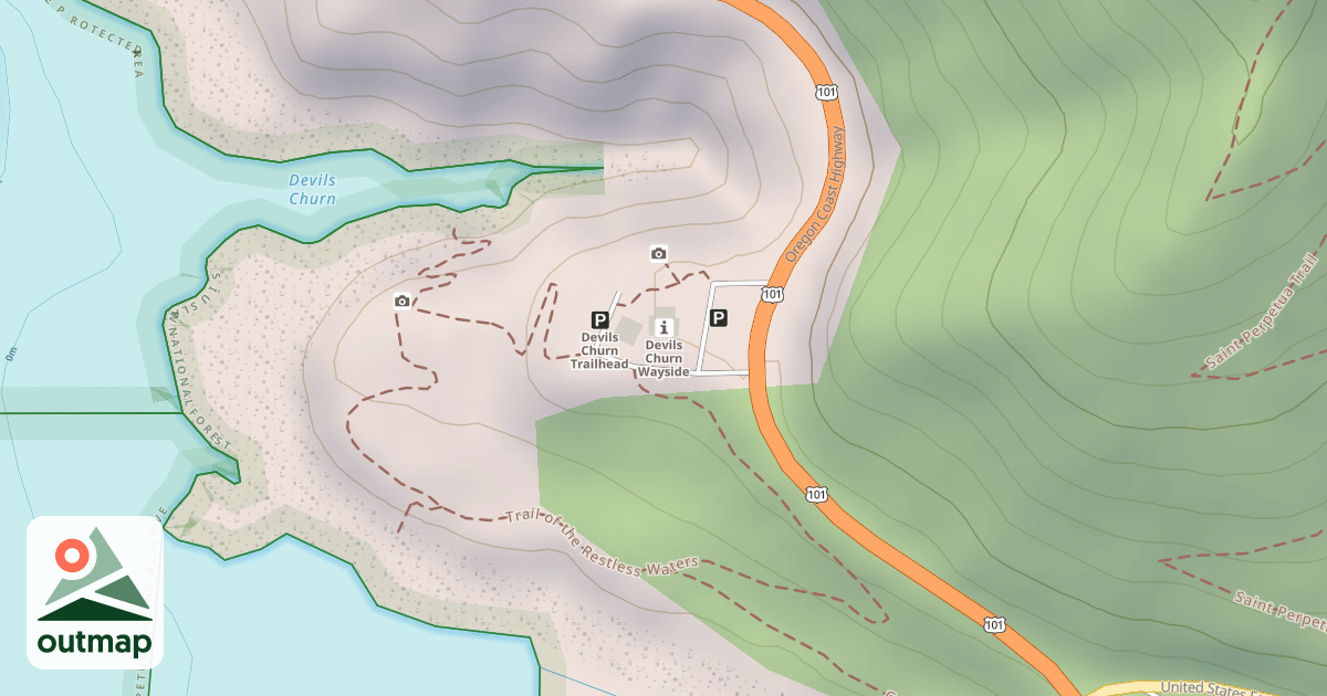 Map of DEVILS CHURN