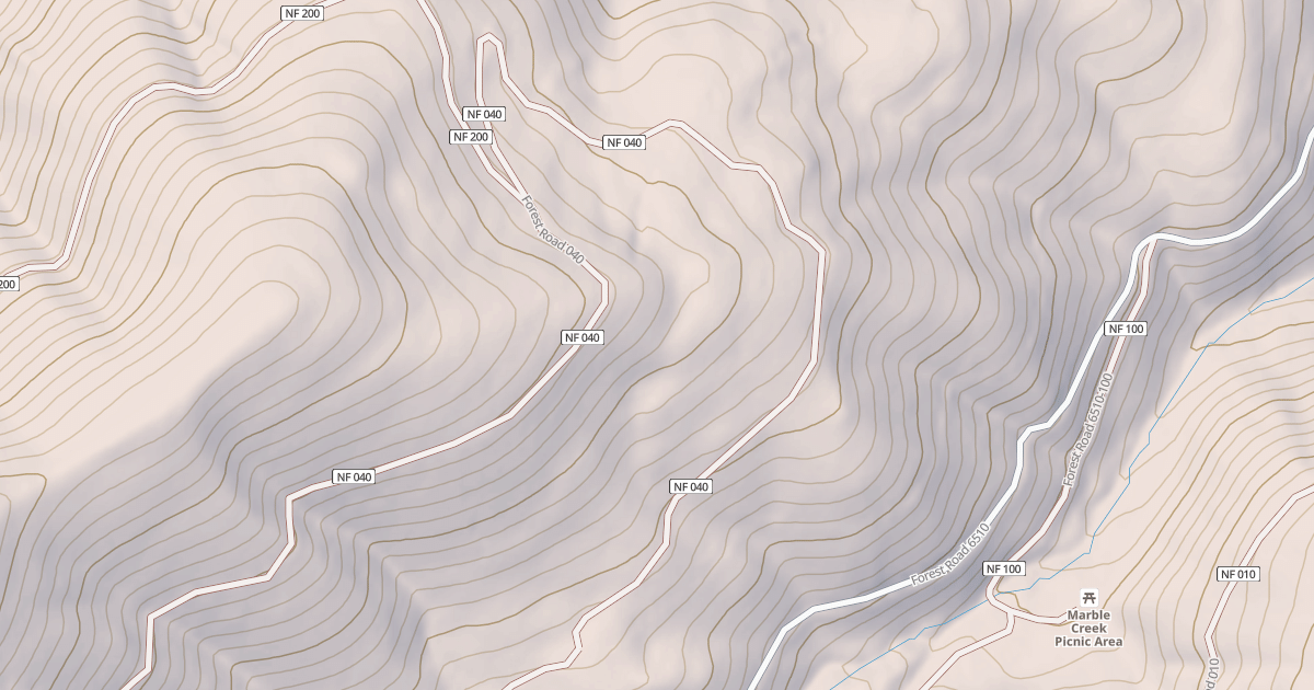 Map preview of USFS National Forest System Roads {4BF4F53C-A09B-4D9E-979A-F80A96A153BB}