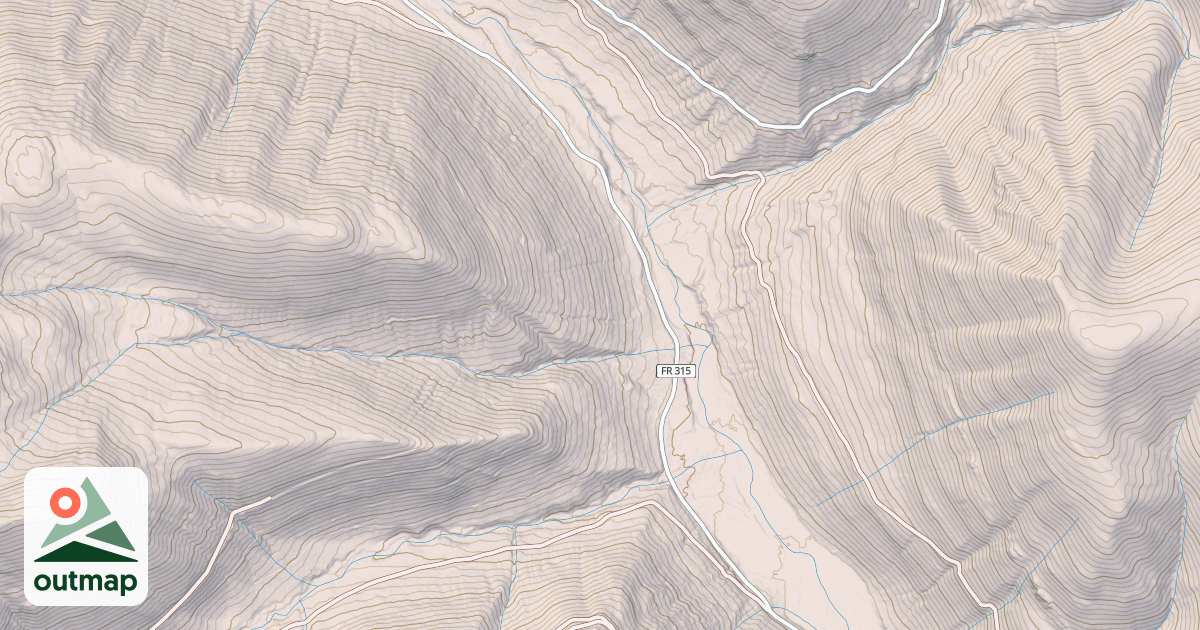Map of HALLOWAT CREEK NORTH