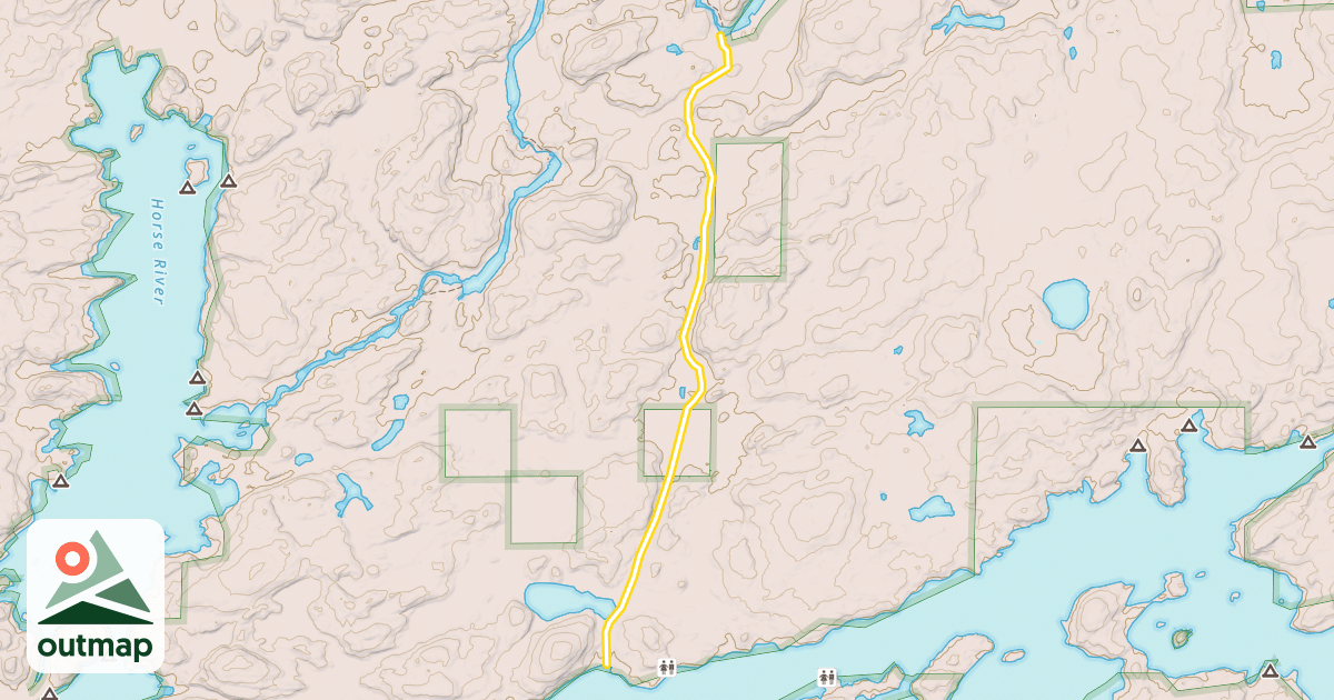 Map of Jackfish-Horse Winter Trail