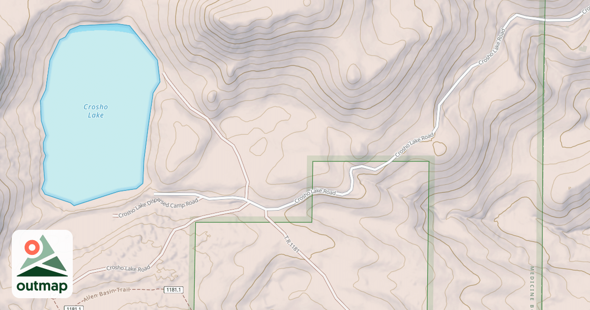 Map of CROSHO LAKE