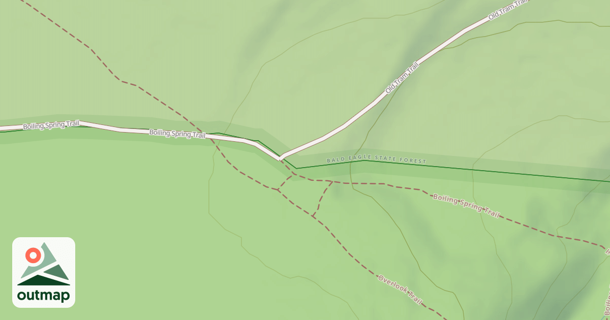 Map of Bald Eagle State Forest Snowmobile Trails