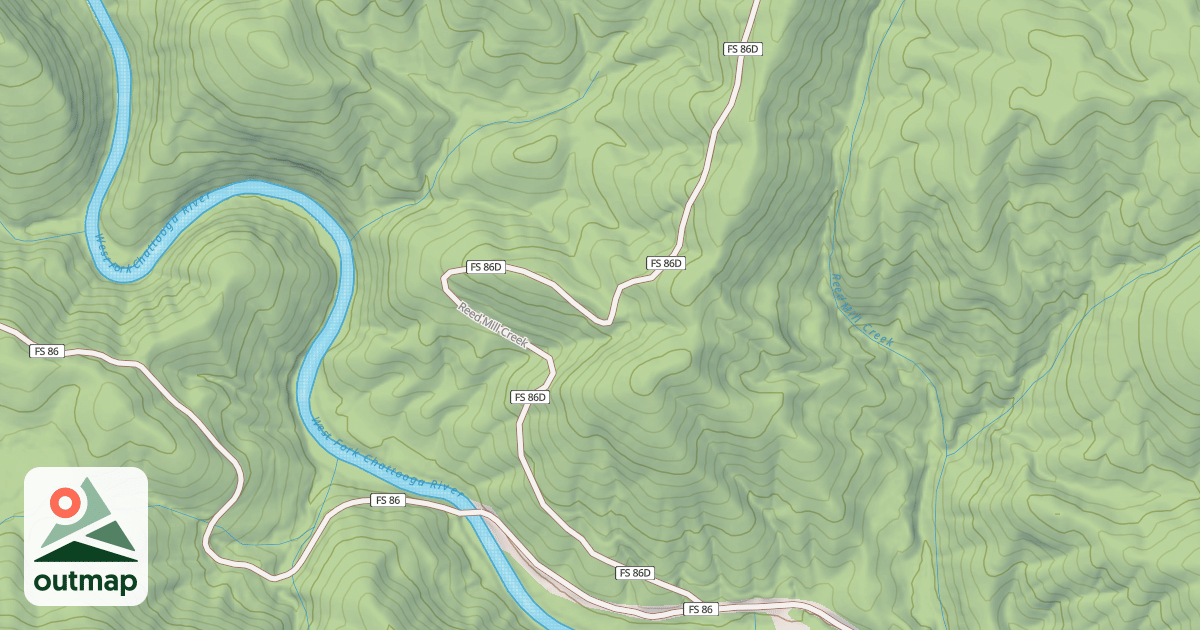 Map of REED MILL CREEK