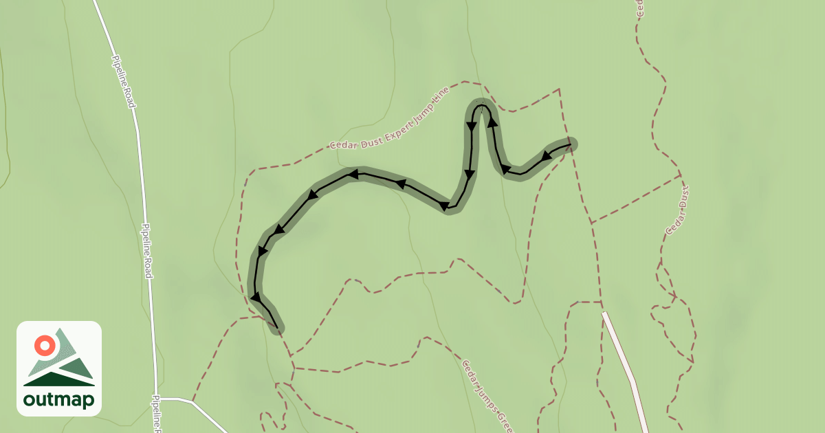 Map of Cedar Dust Black Jump Line