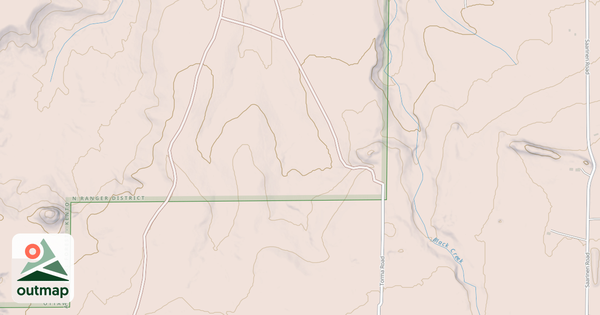 Map of USFS Motor Vehicle Use Map Trails 22457