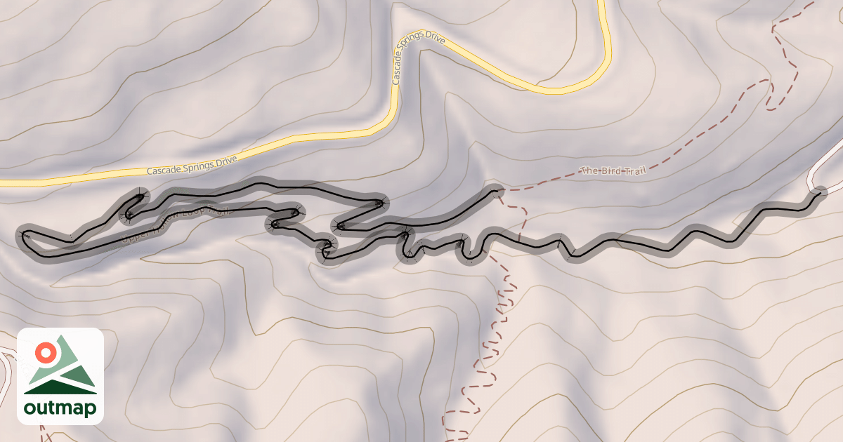 Map of Upper Hollow Loop Trail