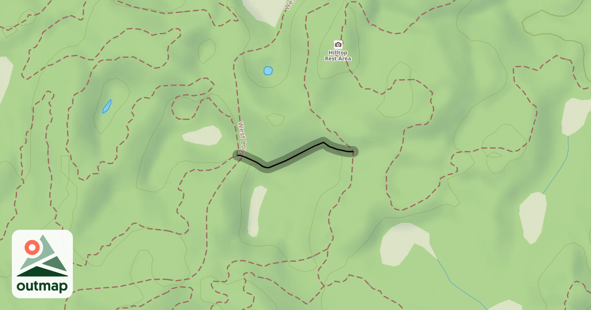 Map of Highland Mountain Bike Trails - D Loop
