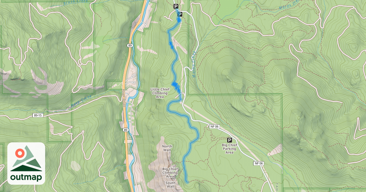 Map of Big Chief Trail (Lower)