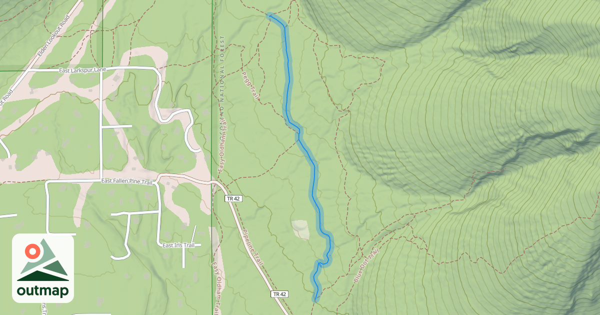 Map of Oldham Alternate Trail
