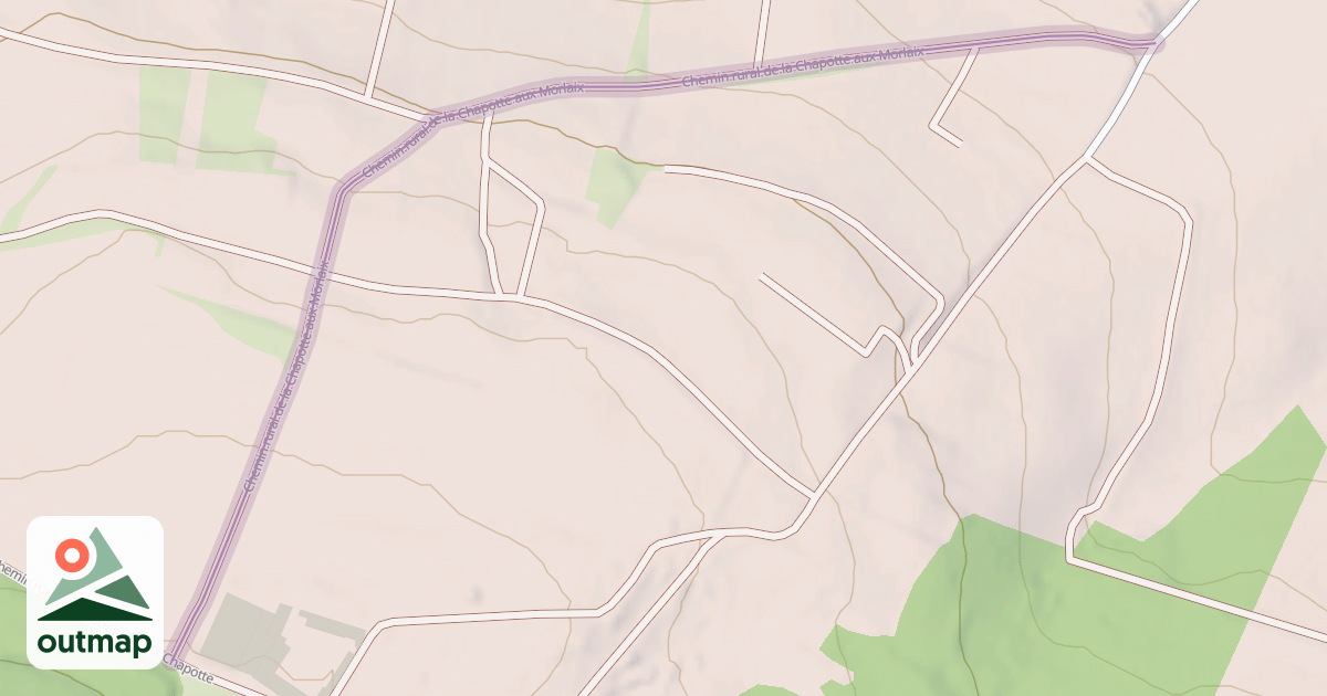 Map of Chemin rural de la Chapotte aux Morlaix