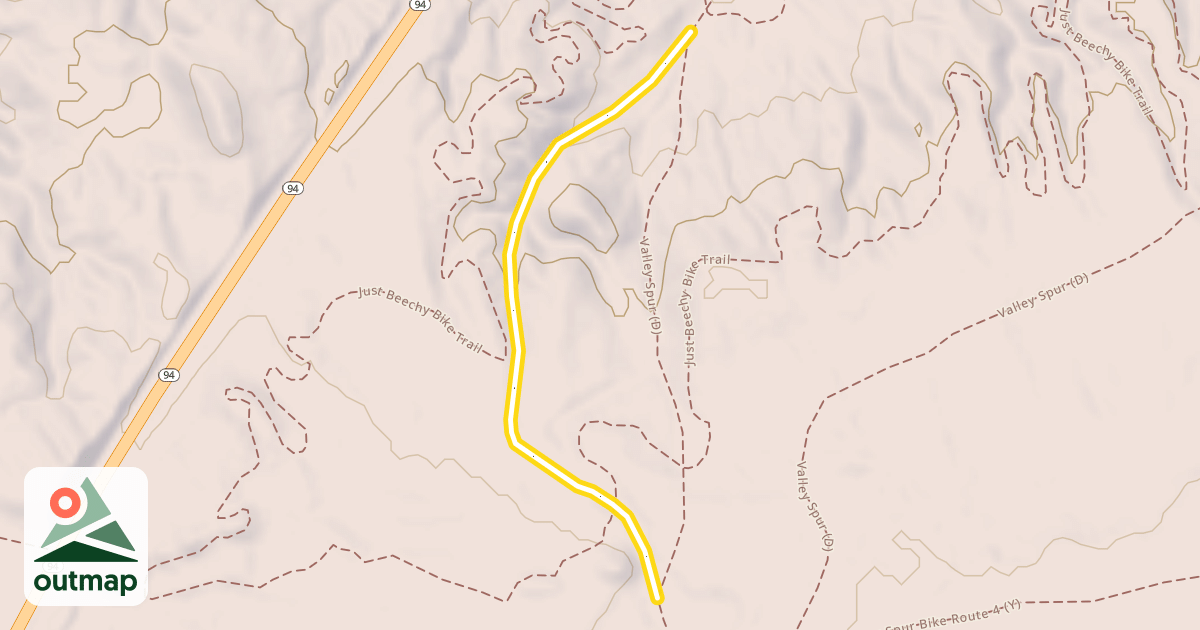 Map of Valley Spur Loops 1 & 3 (W)