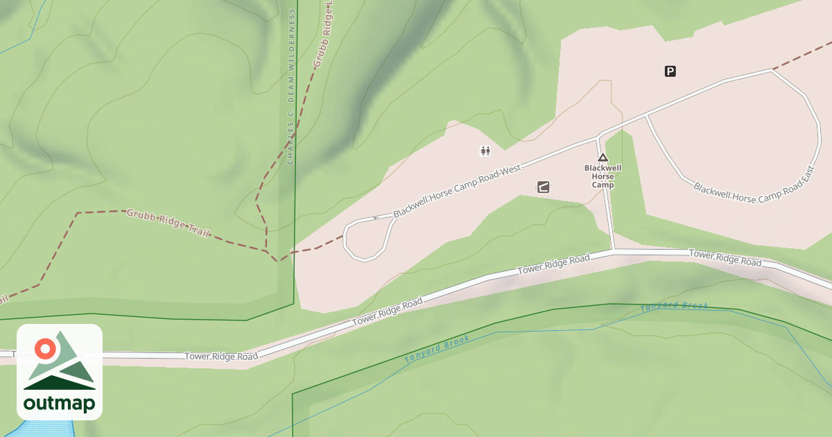 Map of BLACKWELL HORSE CAMP - WEST