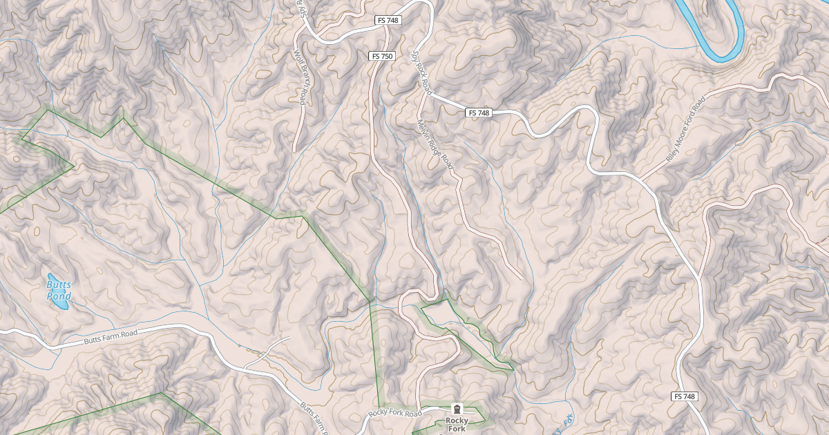 Map preview of WEST ROCKY FORK