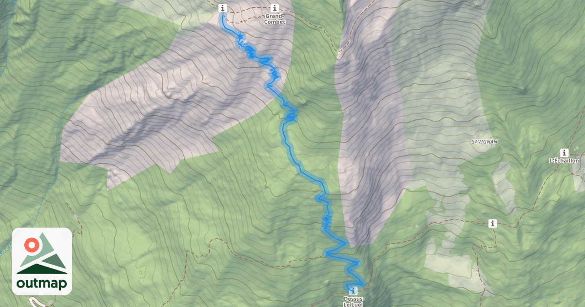 Map of Sentier de Grand-Combet