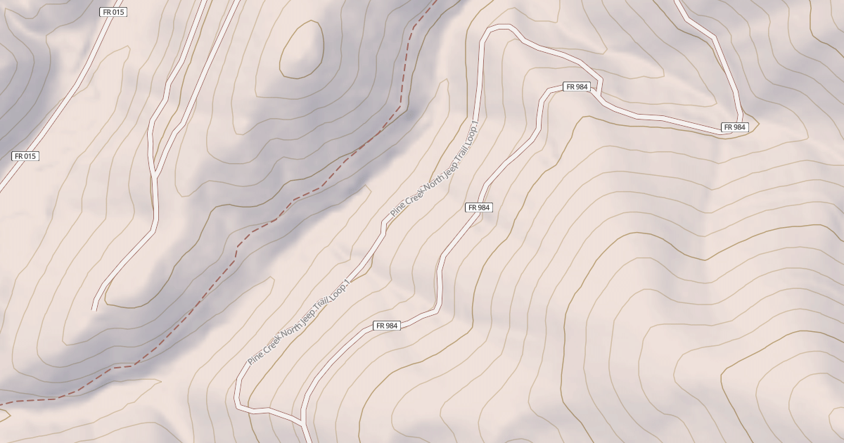 Map preview of PINE CREEK JEEP NORTH LOOP 1