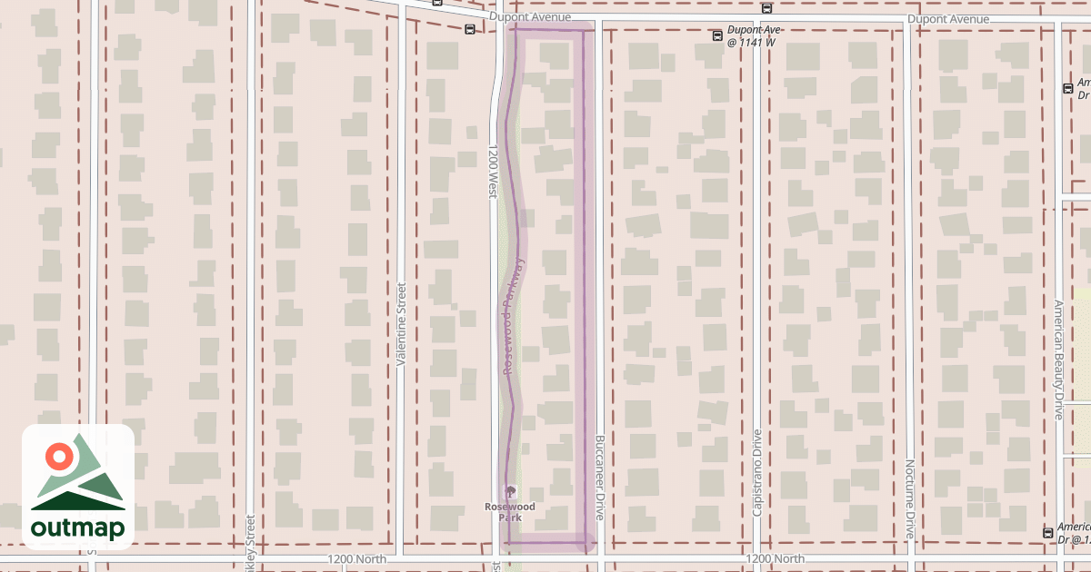 Map of Rosewood Parkway