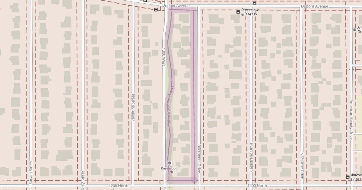Map preview of Rosewood Parkway
