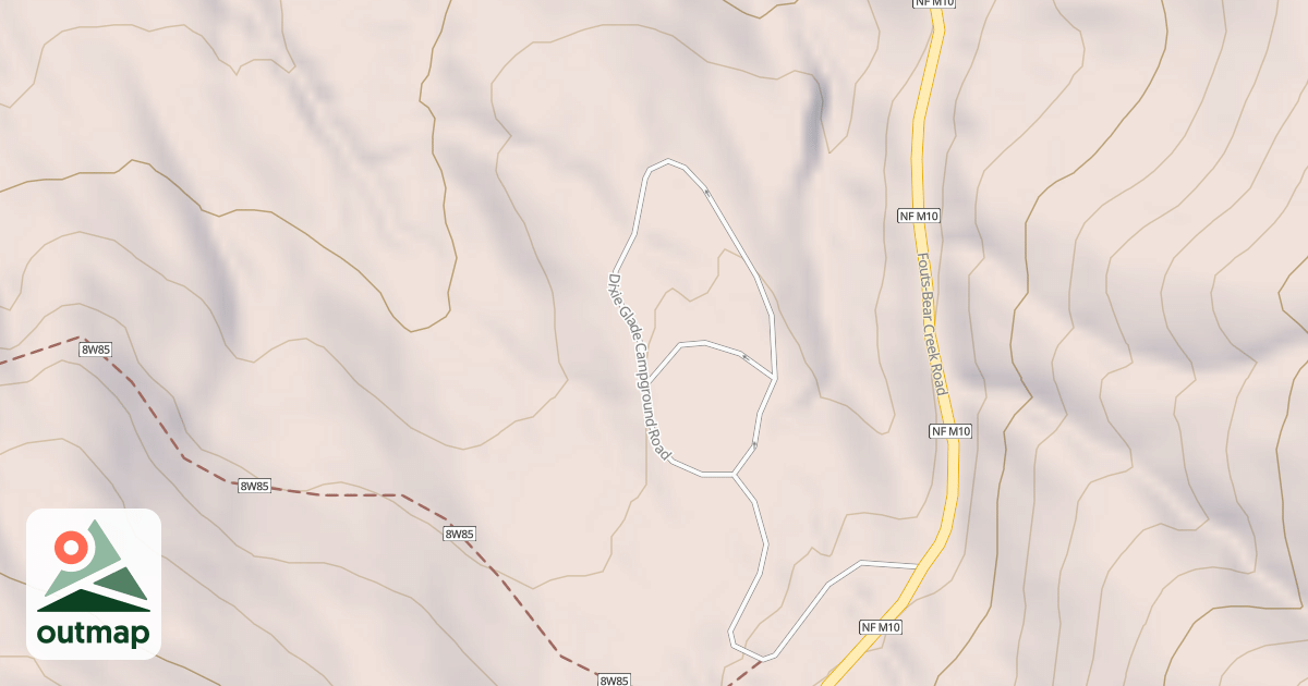 Map of DIXIE GLADE LOOP