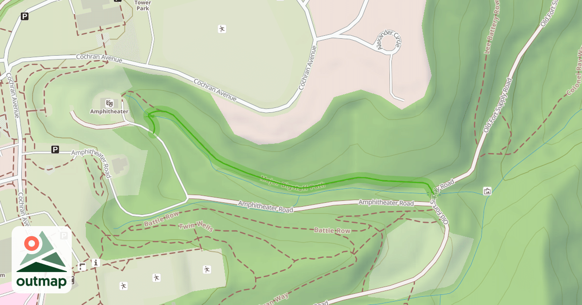 Map of Major Bigstaff Path