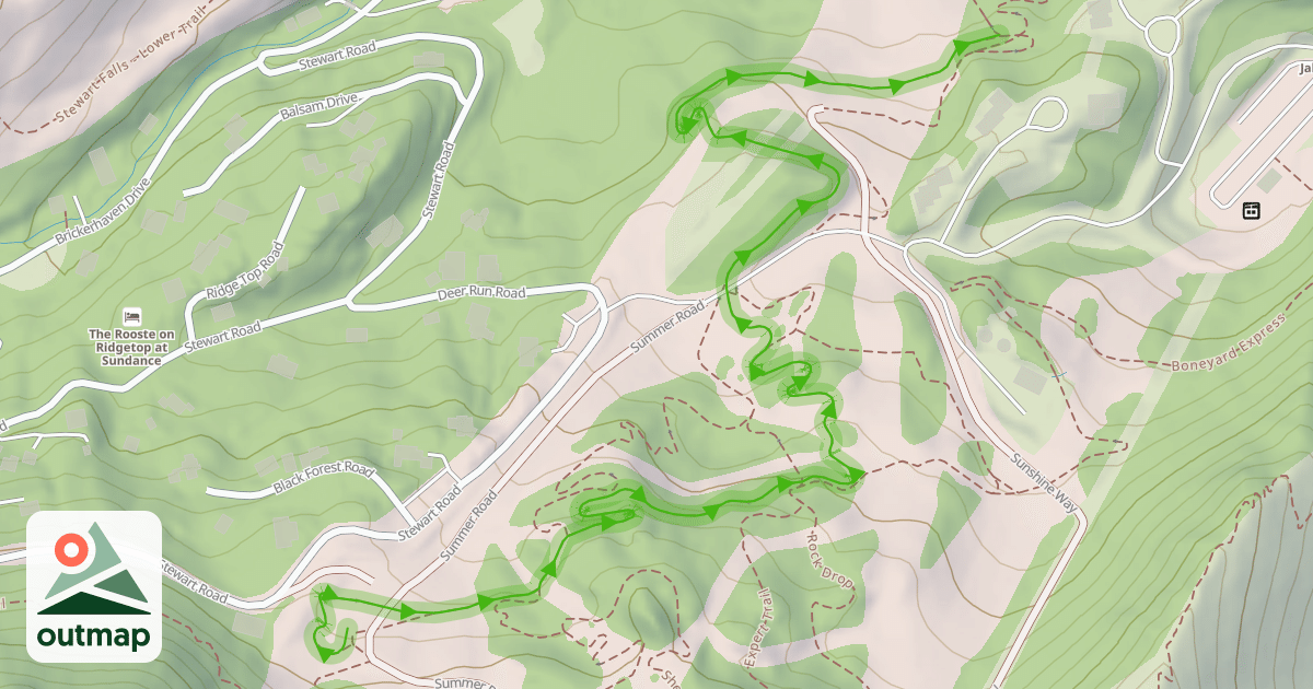 Map of Lower (Novice) Flow Trail