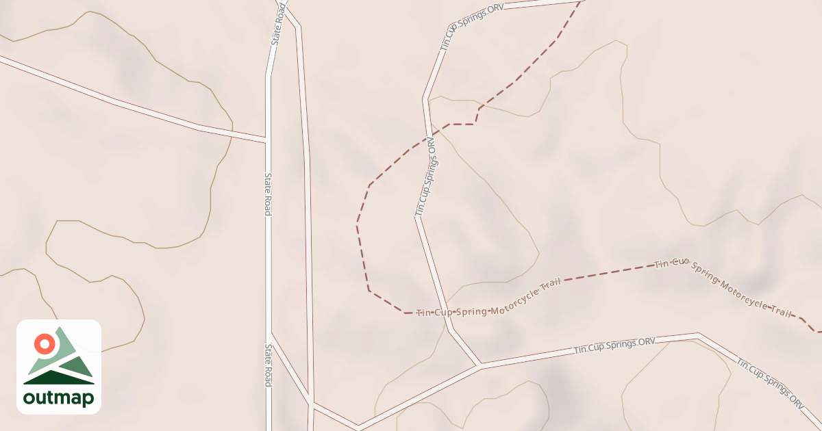 Map of Tin Cup Spring Motorcycle Trail