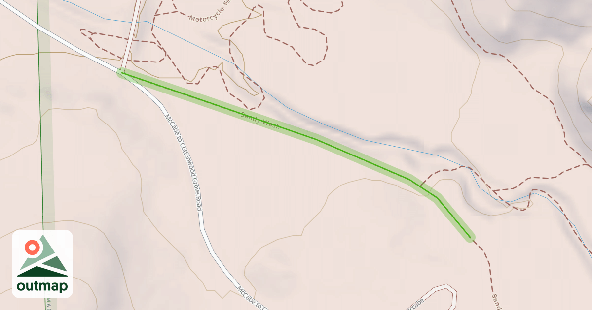 Map of Sandy Wash