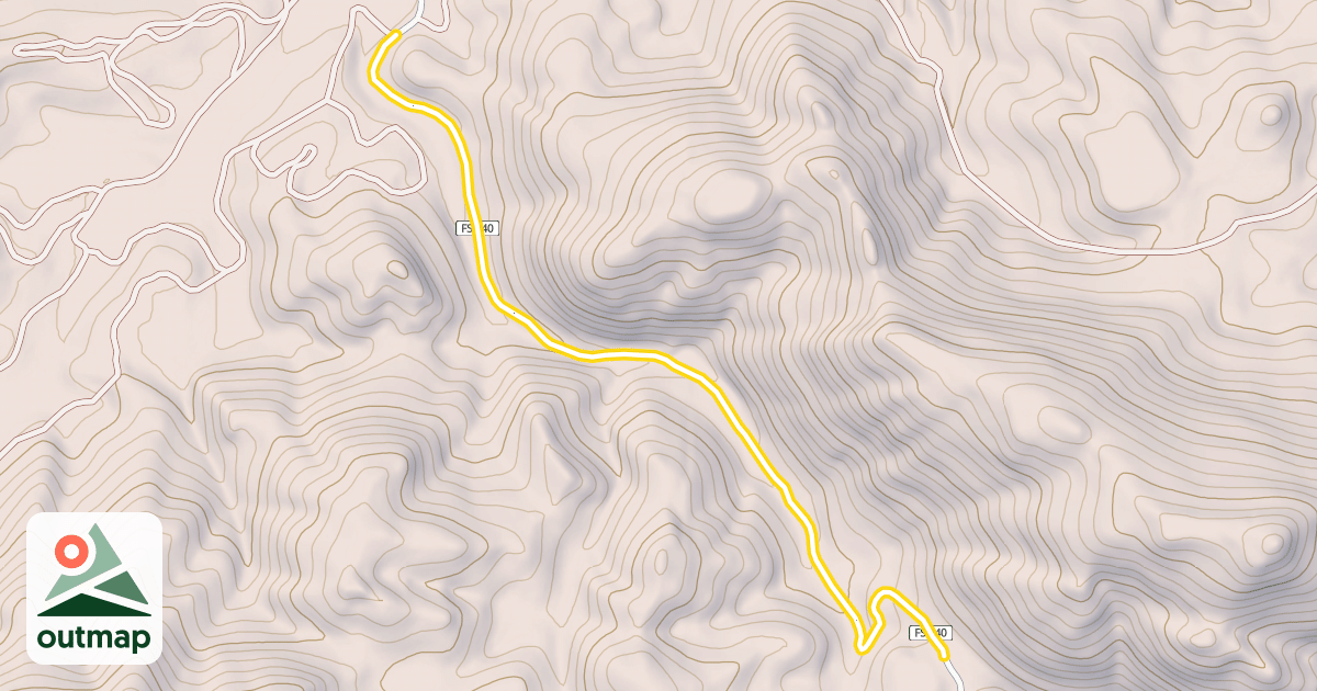 Map of Upper Rader Creek Road