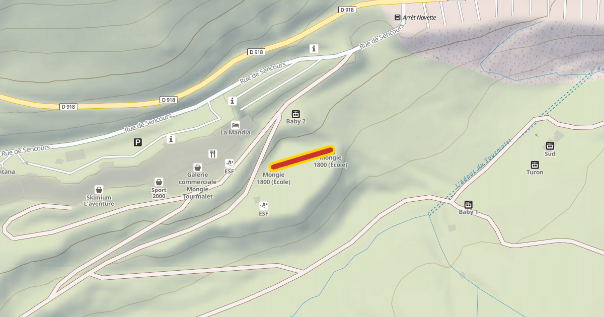 Map preview of Mongie 1800 (École)