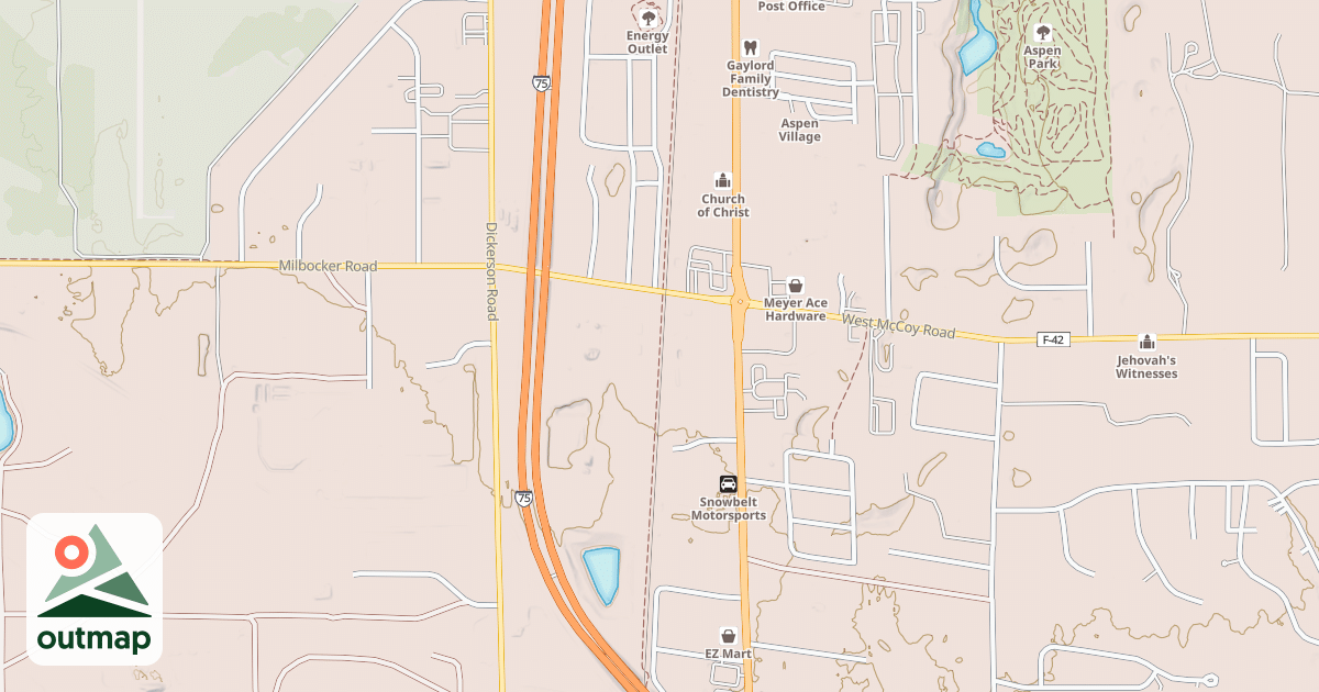 Map of North Central State Trail