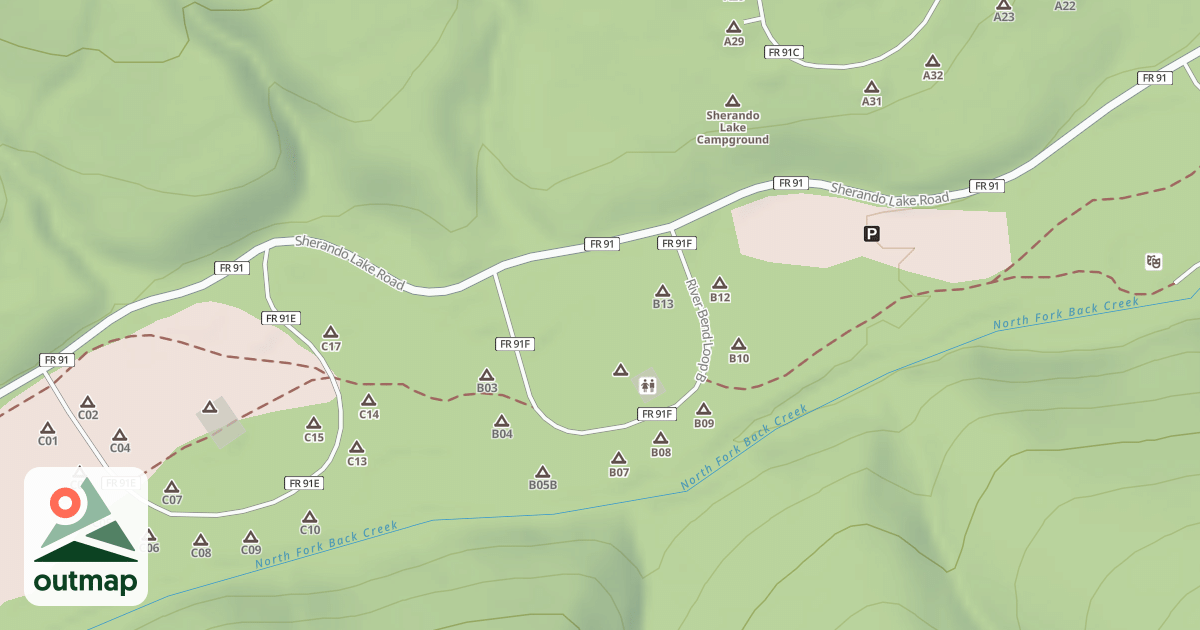 Map of MEADOW LOOP 'C'