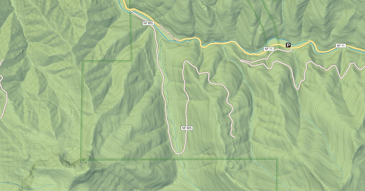 Map preview of GALENA CREEK RD