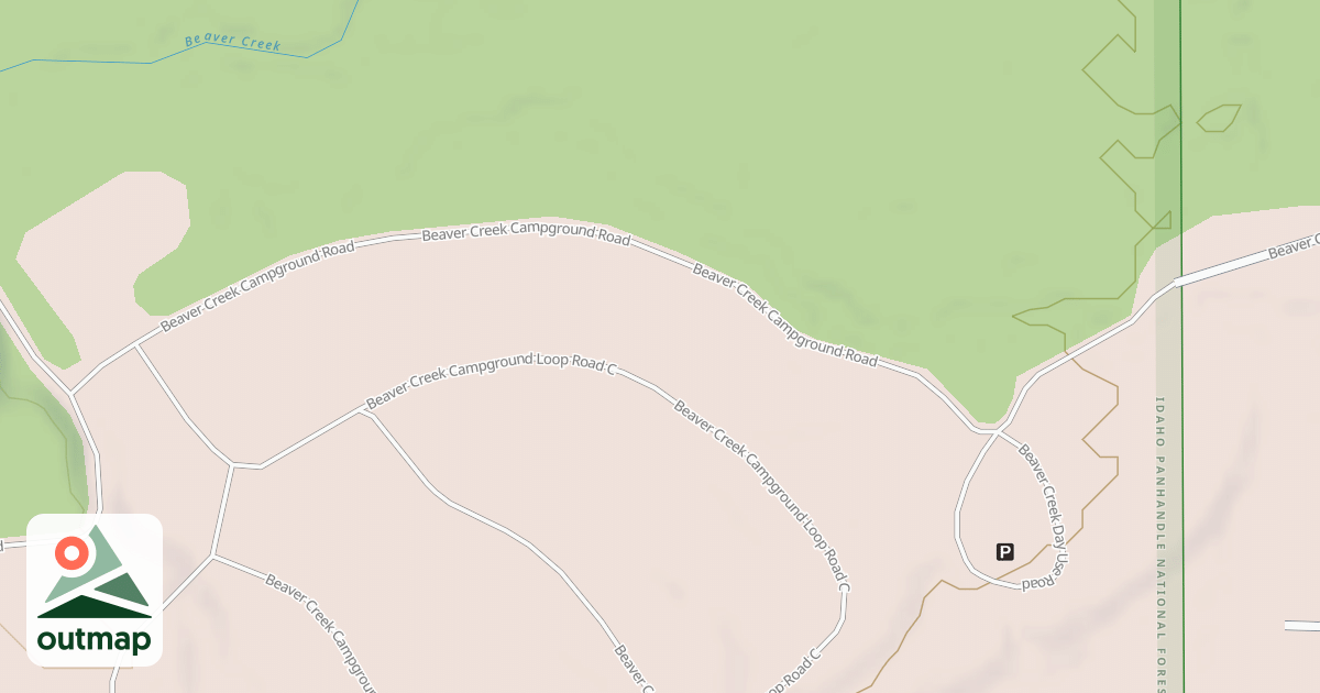 Map of BEAVER CREEK CAMPGROUND
