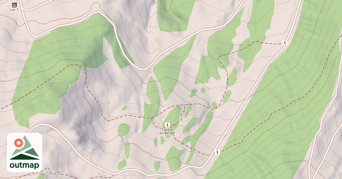 Map of Snowpark Ligne Rouge