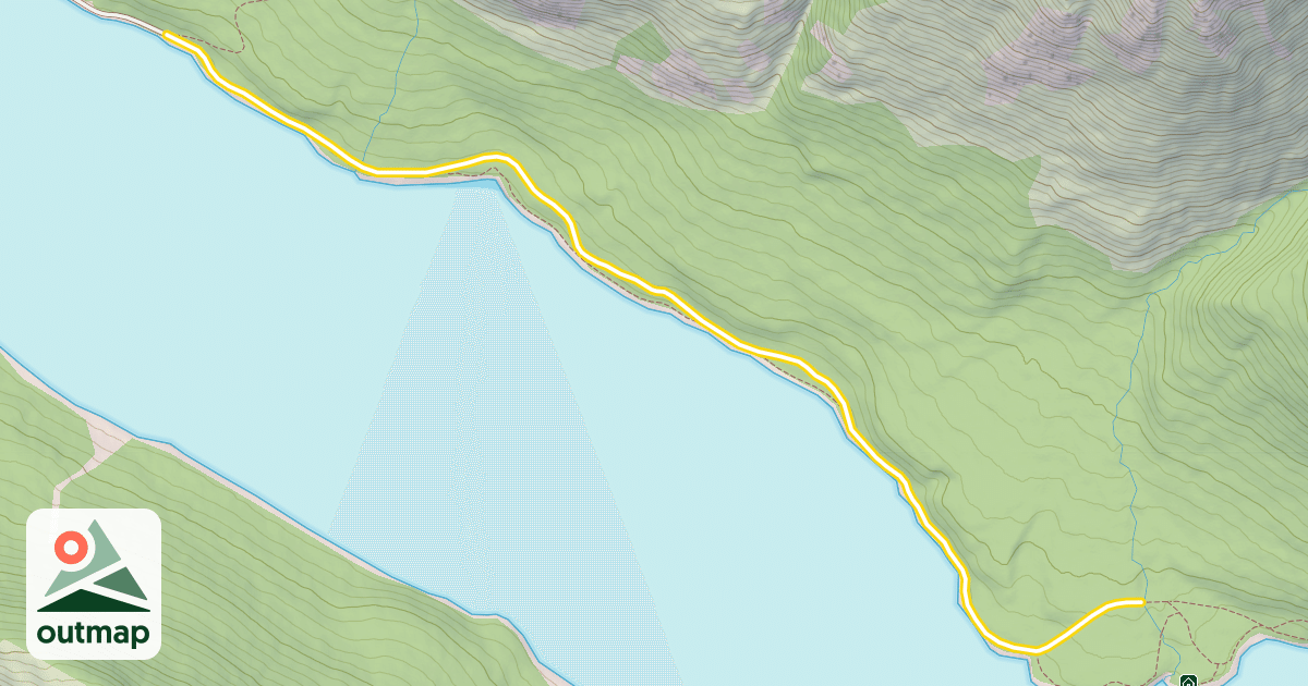 Map of Eklutna Lakeside Trail